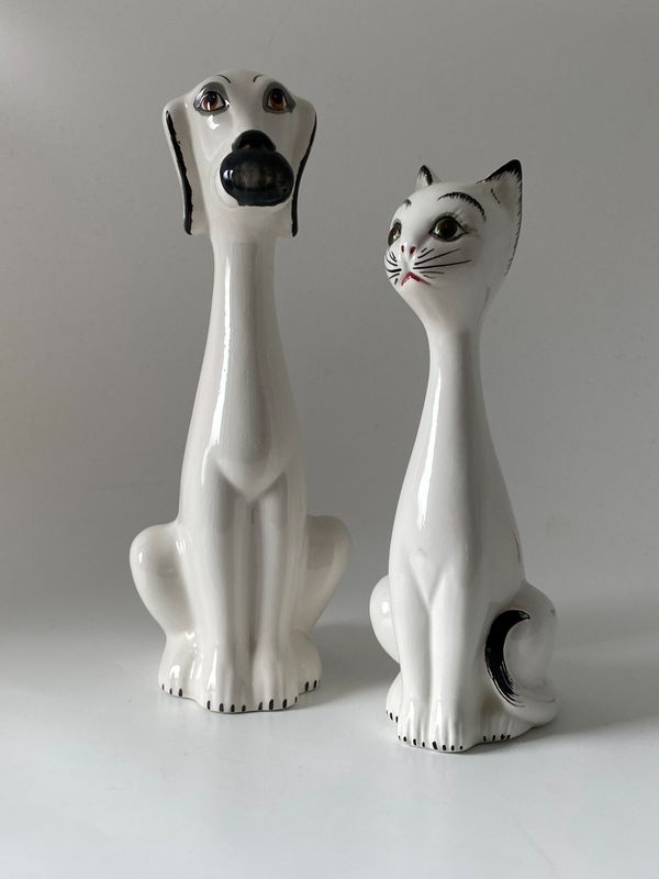 Sjarmerende  fajanse figurer  