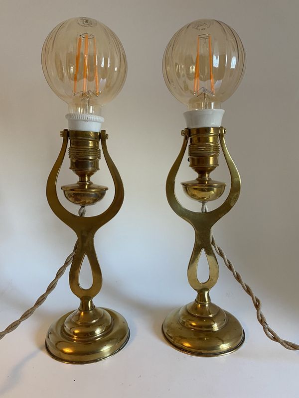 Antikk messinglampe 