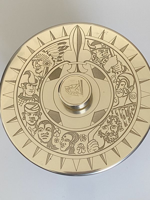 Vintage Isbøtte i gulleloksert aluminium 