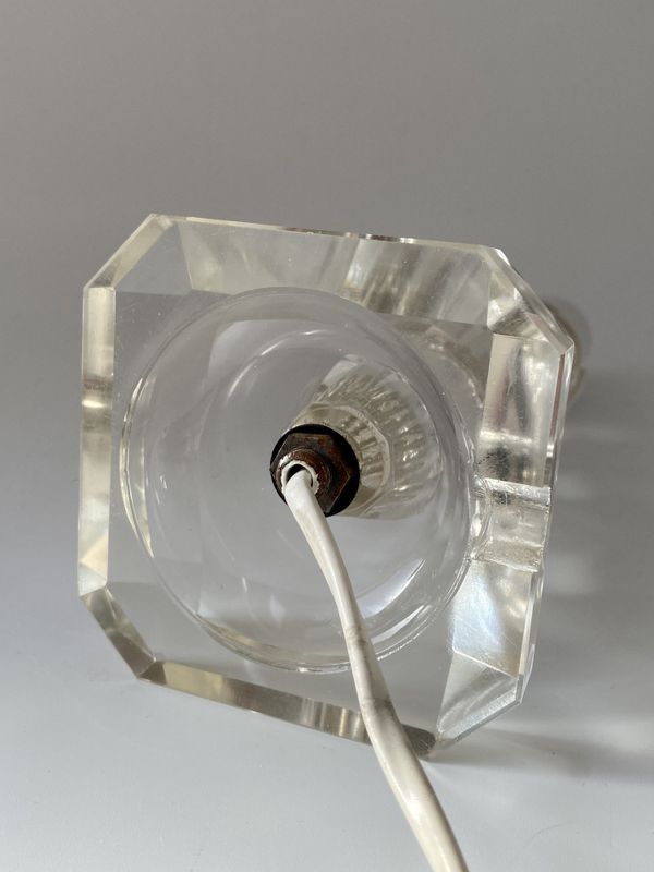 Bordlampe i glass Art deco stil