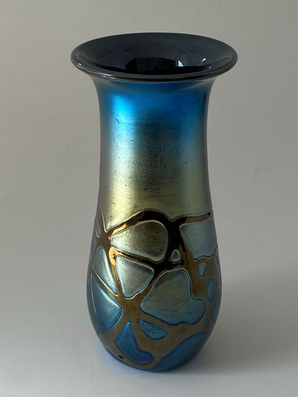 Vintage design vase iriserende glass
