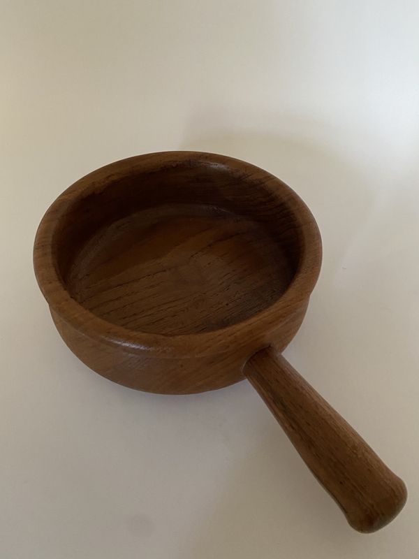 Teakbolle med handtak 