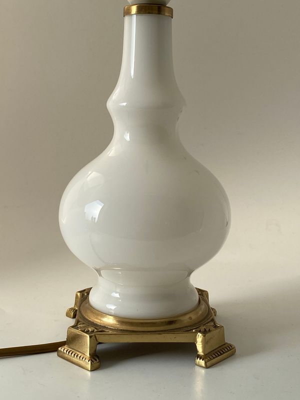 Høvik bordlampe glass og messing 