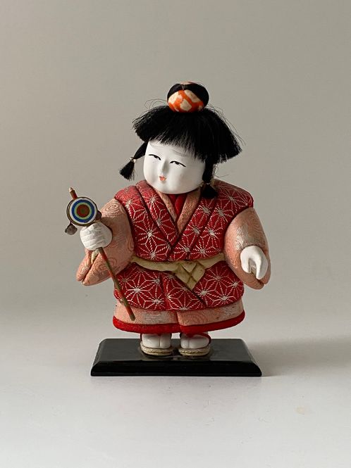 Hovedbilde Vintage japansk Mataro dukke 