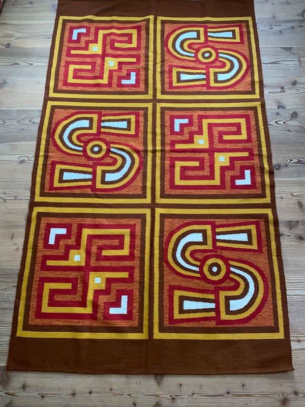 Vintage vevnad med geometrisk mønster   