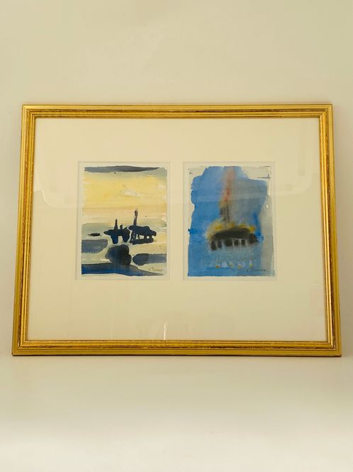 Hovedbilde Akvarell Oljerigger Herbert Thoma 